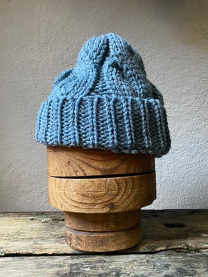 Image of Beanie - Pastel Blue cable £58.00