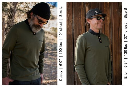 Image of Wool Henley, Olive/Eastern