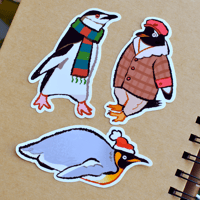 Image 1 of Well-dressed Waddlers Sticker Set