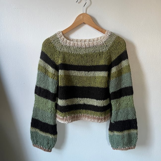 Striped Earth Tone Sweater 