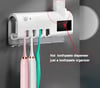 Solar Multifunctional Toothbrush Holder Automatic Toothpaste Squeezing Hole Free Wall Mount 