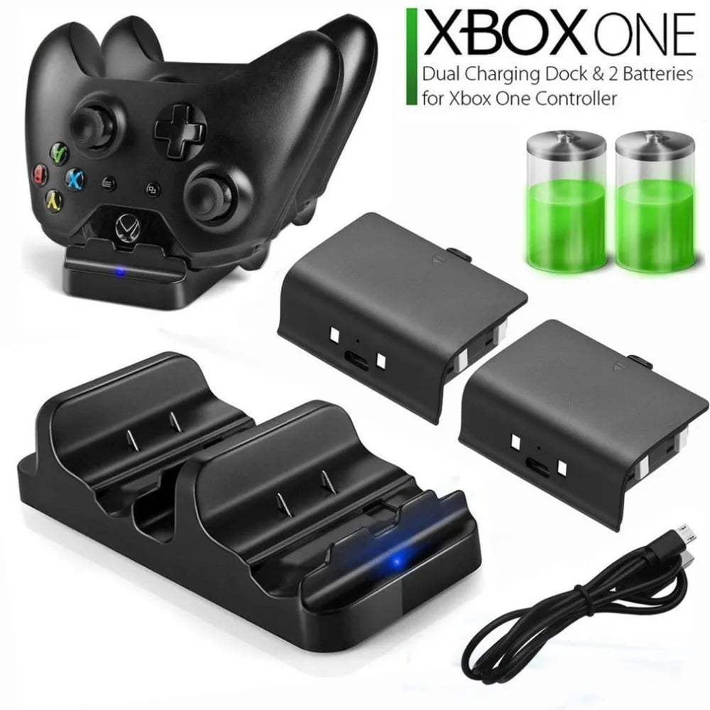 NEW XBOX One Dual Controller Rechargeable Battery Pack And Charging Dock