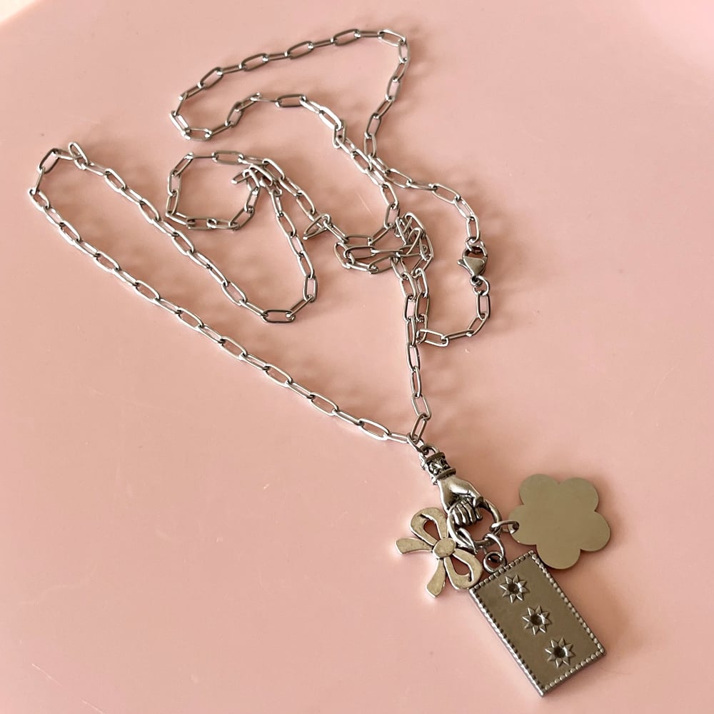 Image of One of a Kind Long Charm Chain - Paperclip Style 4 x options