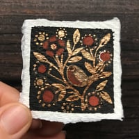 Image 1 of Wren Amongst the Berries Framed Miniature Painting