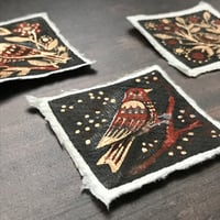 Image 2 of Folk Bird with Berries Framed Miniature Painting