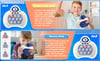 Pop Fidget Game Handheld for Kids 6+ Quick Push Stress Bubble Pop Fun Light Good For Family Time 