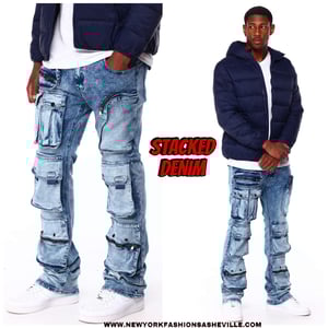 MULTI POCKET STACKED JEAN