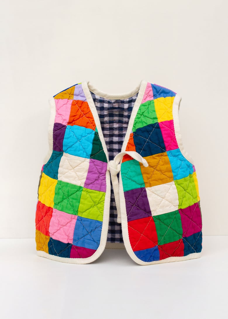 Image of One Left! Reversible Patchwork Vests by KABIN