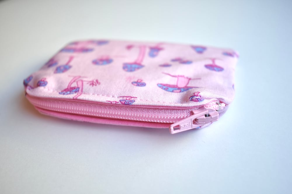 Pink Mushroom Coin Pouch