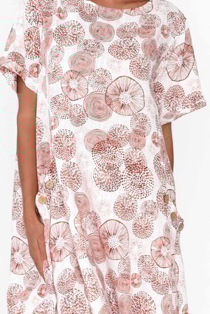 Image of Lizzie Linen/Cotton Dress - rust circle