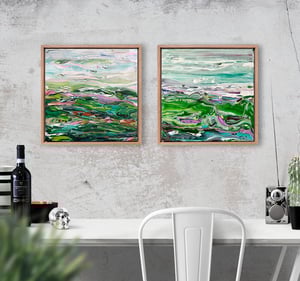 Image of Country no.52 - diptych - 33x66cm FRAMED