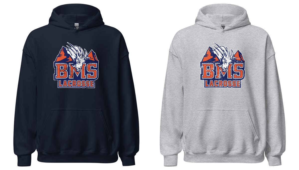 BMS Varsity Lacrosse Hoodie Washed Up Lax Bros