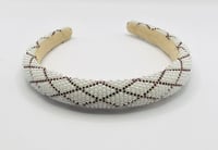 Red Bling & White Pearl Headband
