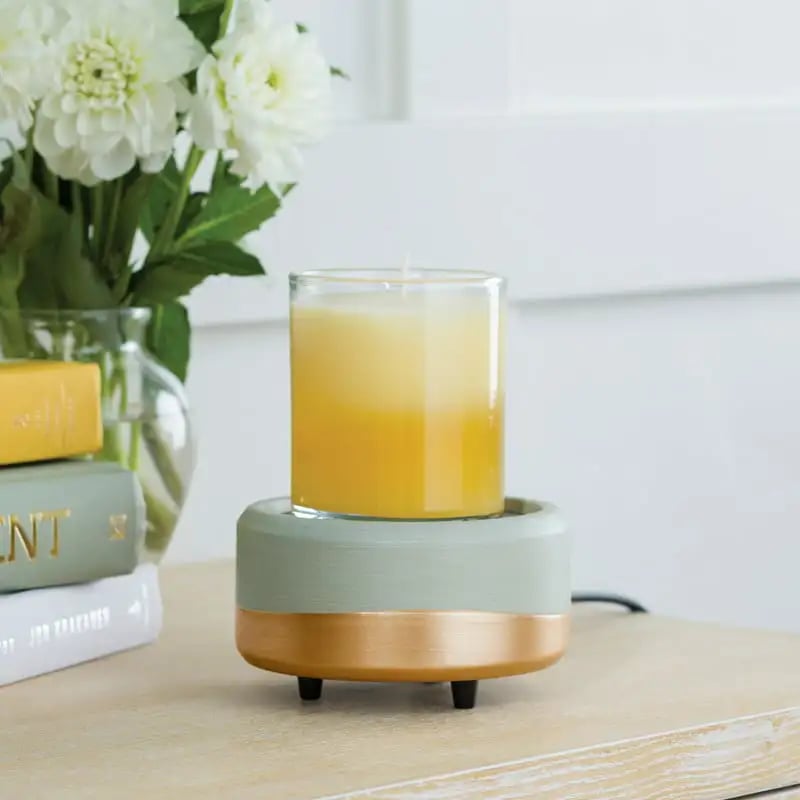 2-In-1 Candle With A Fragrance Warmer For Candles And Wax Melting  