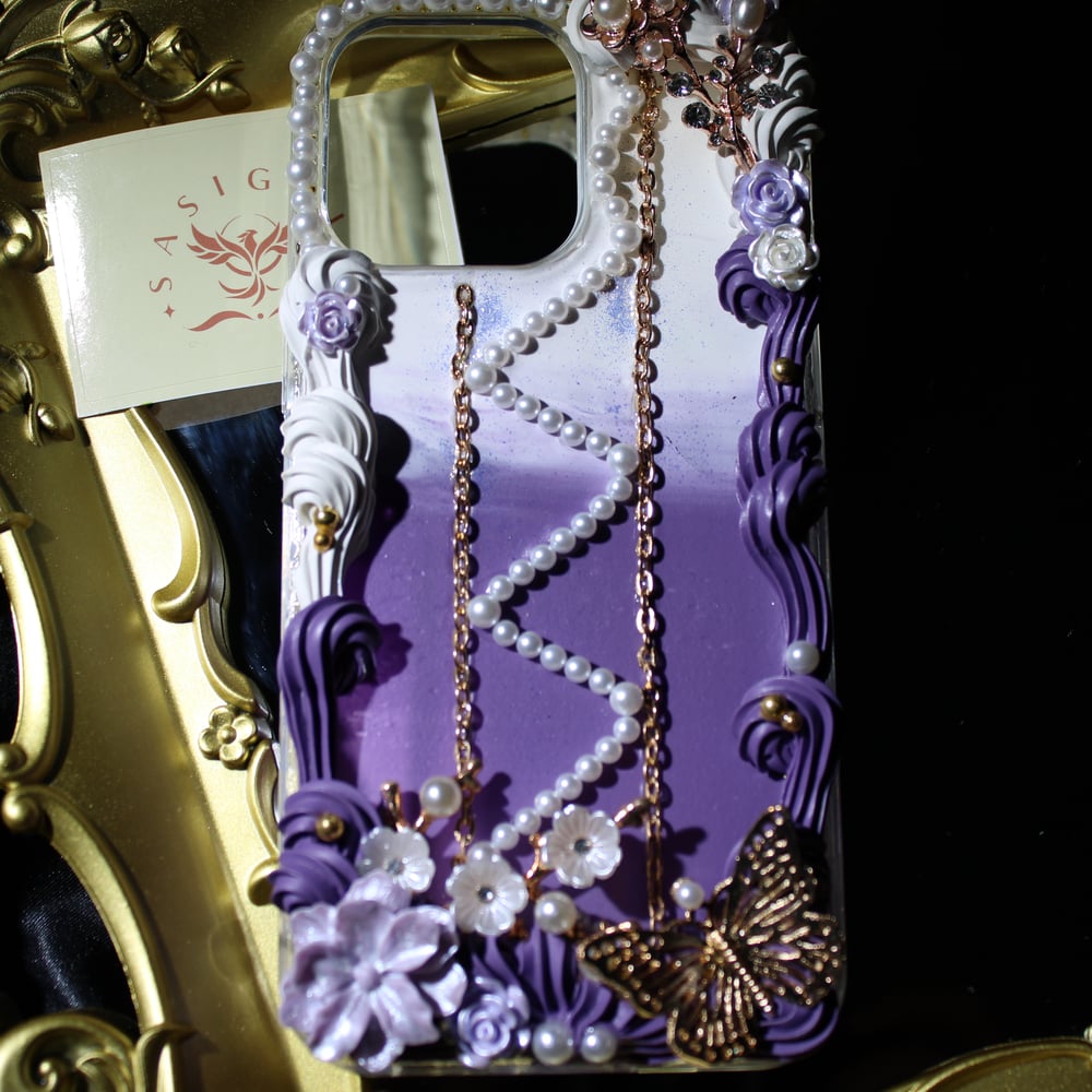 Image of Purple Elegance Decoden Phone Case For All Brand