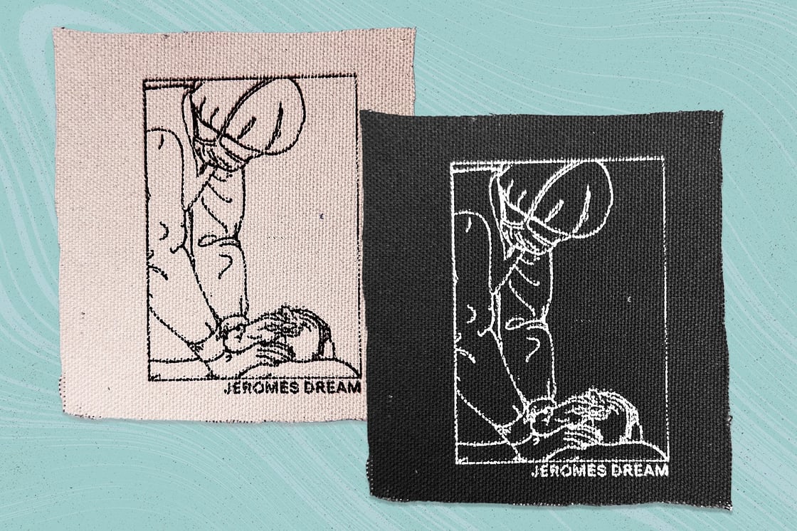 Image of Jeromes Dream Screen printed canvas patch 4" logo Screamo