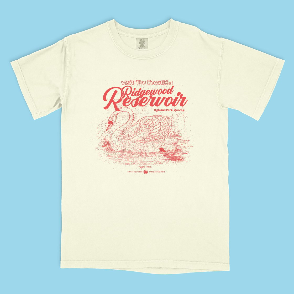Image of Ridgewood Reservoir Queens, NY Shirt - Comfort Colors 1717 Highland/Forest Park