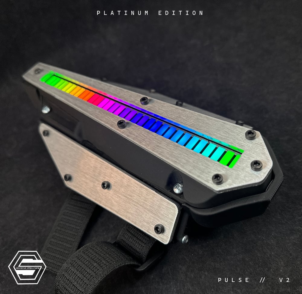 Real Laser Cut Metal! PULSE//V2:NANO Sound Reactive LED Cyberpunk Gauntlets (Bracer Variant)