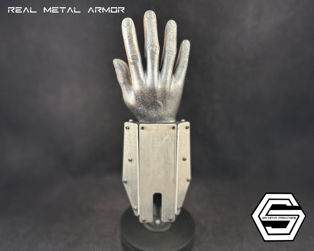 Real Laser Cut Metal! "TACTICIAN//V1" Cyberpunk Armor Bracer Gauntlet