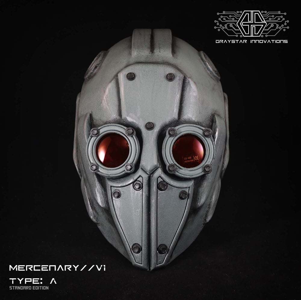 MERCENARY // V1 Type: A Full Helmet Cyberpunk Armor "Battle Worn Green"