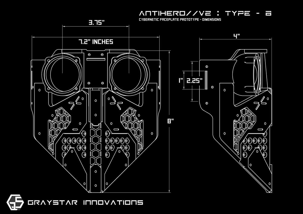 ANTIHERO // V4 : Type - B  "Noir" (Mask or Helmet)