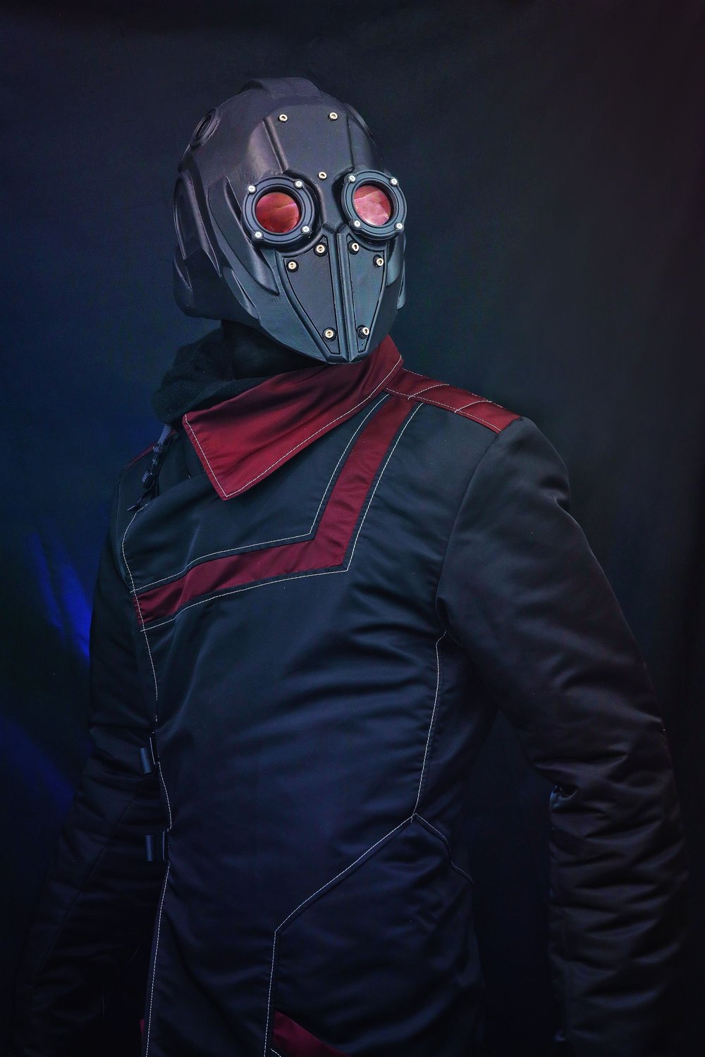 MERCENARY // V1 Type: A Full Helmet Cyberpunk Armor "Battle Worn Silver"