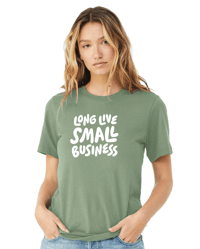 Image 1 of RTS - Long Live Small Business Tee - Sage