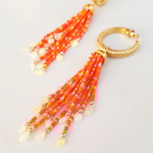 Vintage Hoop & Opal Tassel