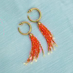 Vintage Hoop & Opal Tassel