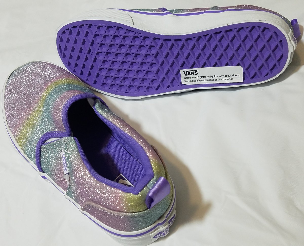 Vans asher sales slip on rainbow