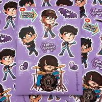 Image 2 of Fall Out Boy Warped '05 5x7 Sticker Sheet