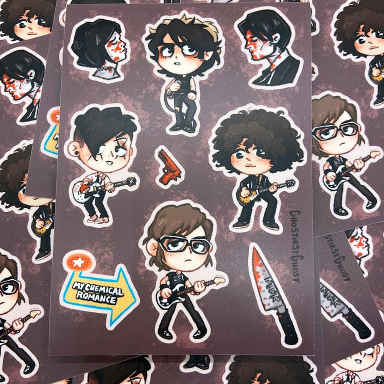 My Chemical Romance Warped '05 5x7 Sticker Sheet | GhostiestGhost