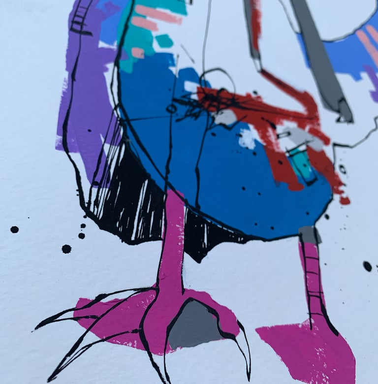 Christ Pelican (original painting) Image 3