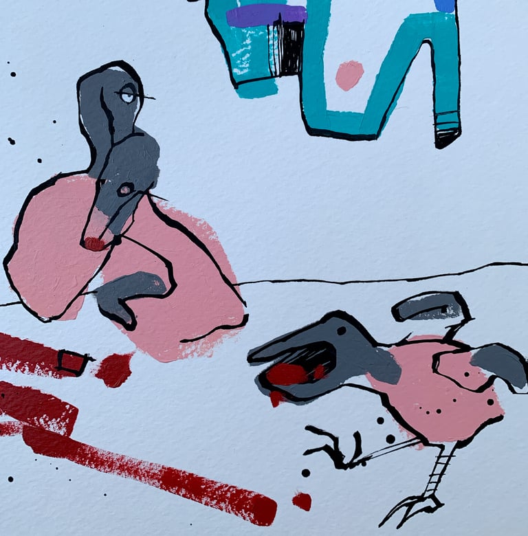 Christ Pelican (original painting) Image 5