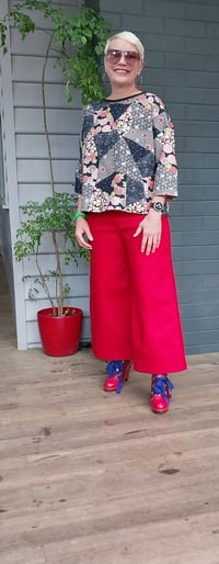 Image 1 of KylieJane Pocket pants -red denim