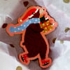 Collection "Barnabé l'ours de Noël": gros sticker découpé 