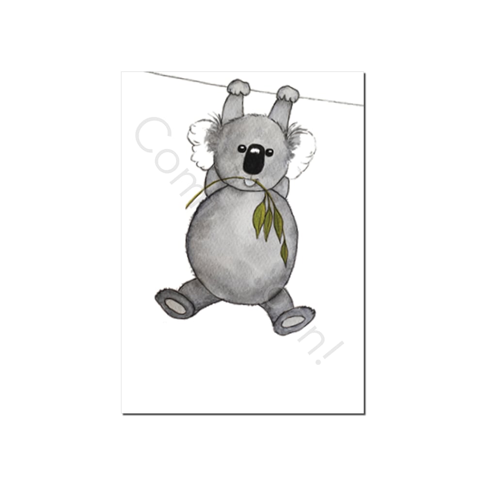 Image of Greeting card - Hanging Koala - COMING SOON!