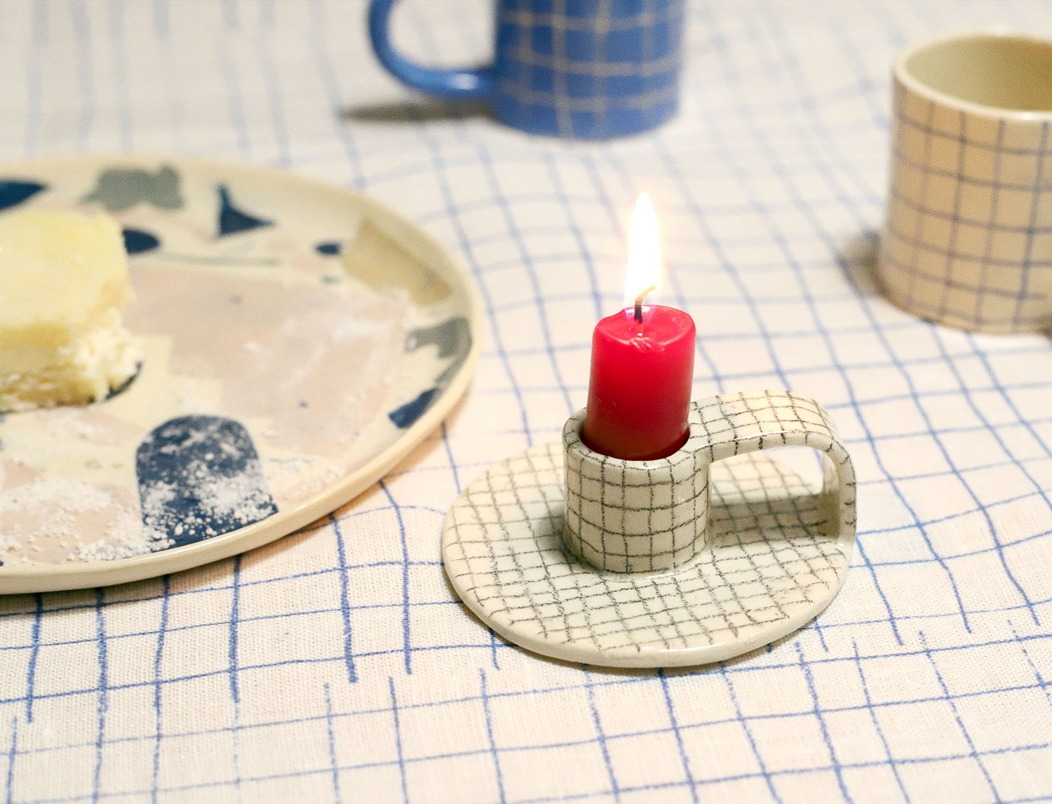 Image of CERAMIC CANDLE STICK HOLDER