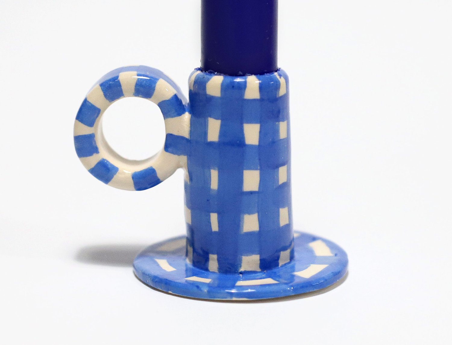 Image of HIGH CERAMIC CANDLE STICK HOLDER 