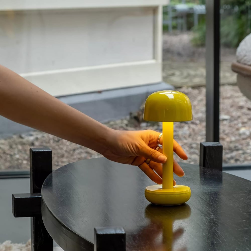 Image of 'Two' chargeable Table lamp by Humble - Yellow 