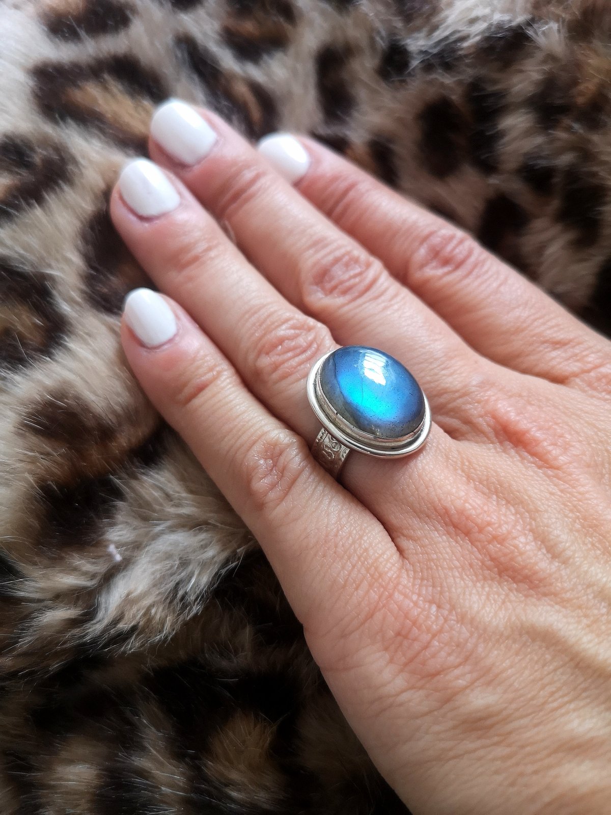 Image of Bague labradorite - taille 52 - ref. 9982