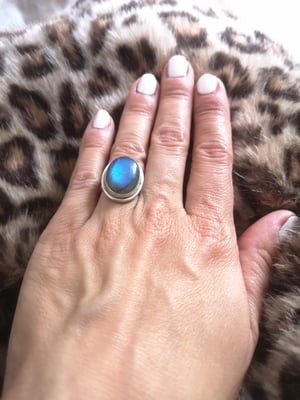 Image of Bague labradorite - taille 52 - ref. 9982