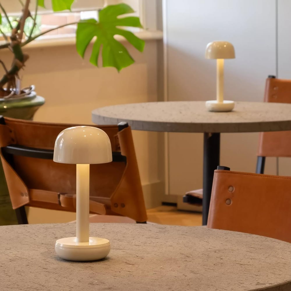 Image of Two' chargeable Table lamp by Humble - Ivory