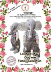 ARCHIE the Elephant 14 inch sewing pattern, with full instructions UK Made