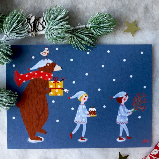 Collection "Barnabé l'ours de Noël": illustration "les trois mages"