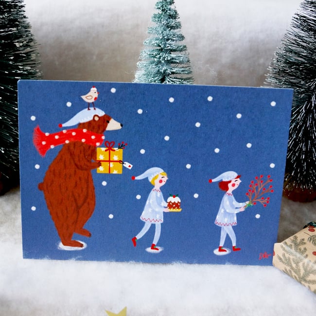 Collection "Barnabé l'ours de Noël": illustration "les trois mages"