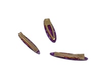 Image 3 of Purple tinsel hairclips - ovals