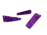 Image 1 of Purple tinsel hairclips - statement shapes