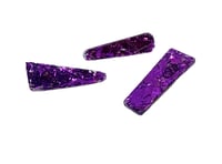 Image 3 of Purple tinsel hairclips - statement shapes