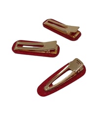Image 2 of Red glitter hairclips